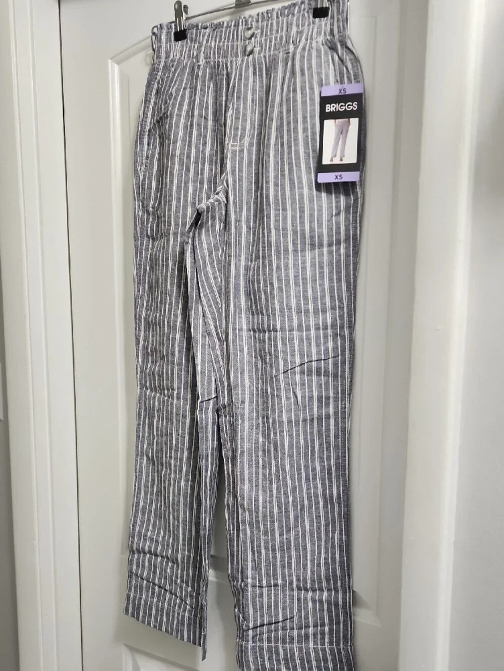 Briggs Pants Blue & White Stripped XS